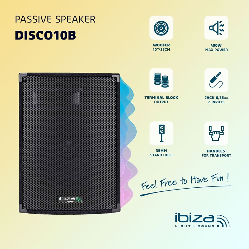 Enceinte Passive 3 voies - 10"/25cm portable