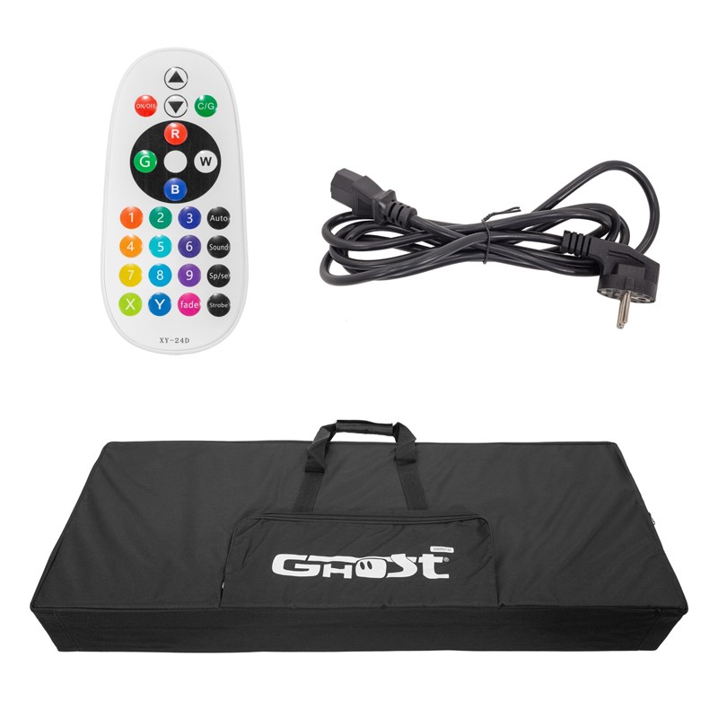 Barre d'animation 4 lyres Beam & Wash - DMX - Pied événement