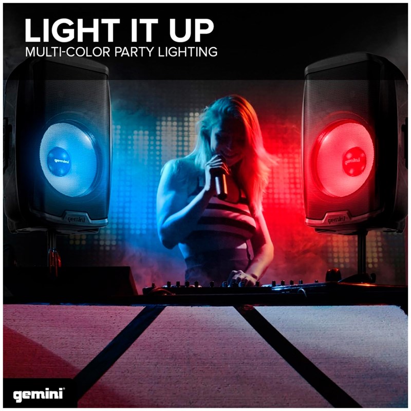 Pack enceinte active 15" 2000W LED Bluetooth - PRESENTATION