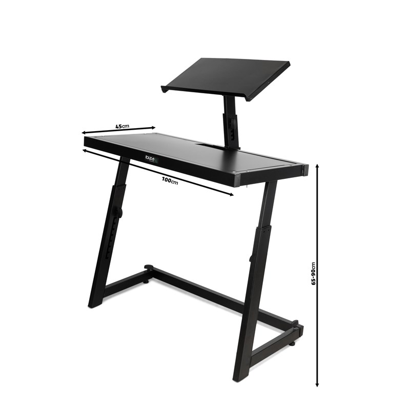 Support DJ mobile en acier - Hauteur réglable