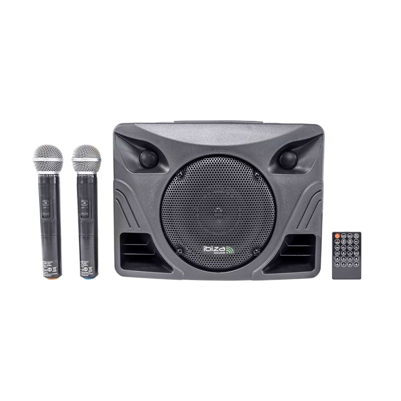 Système PA Portable 8" - 2 Micros UHF + USB & BT sono