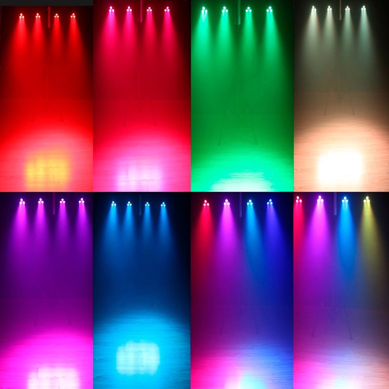 Kit 4 PAR LED RGBW sur trépied - 60W - DMX soirée