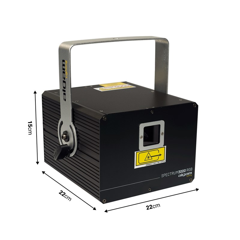 Laser d'animation - 3000mw RGB dimensions