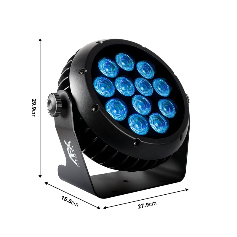 Projecteur PARLED 12x12W RGBW - IP65 DMX Télécommande