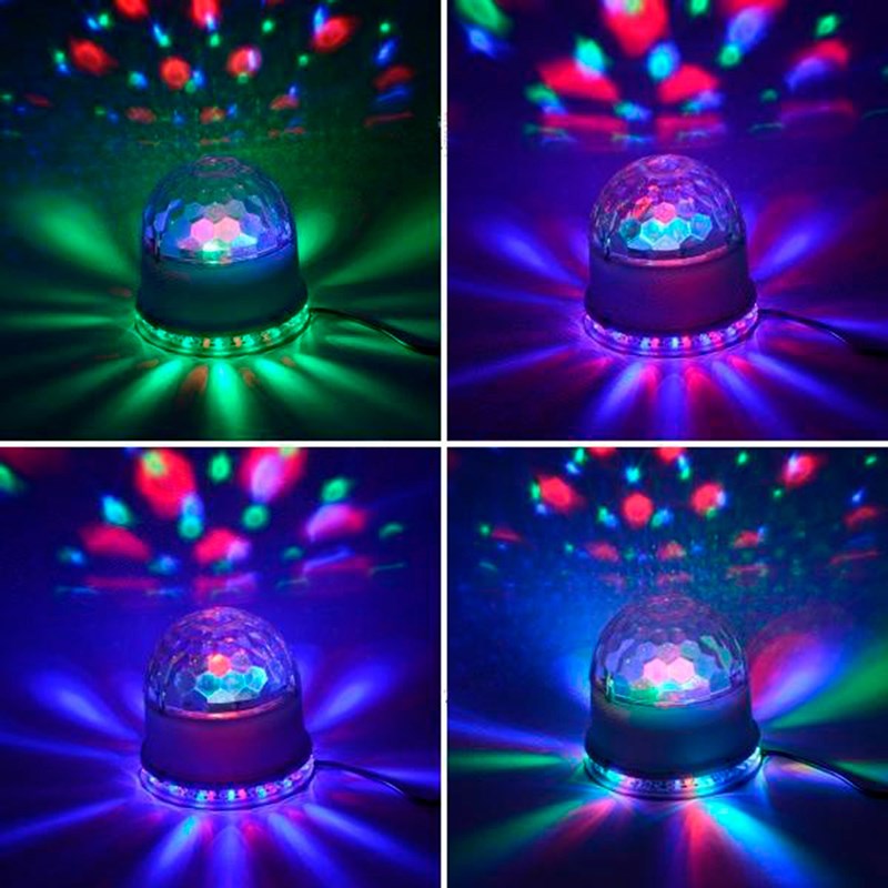 Demi-sphère à LED - Effet disque soleil et boule disco festive