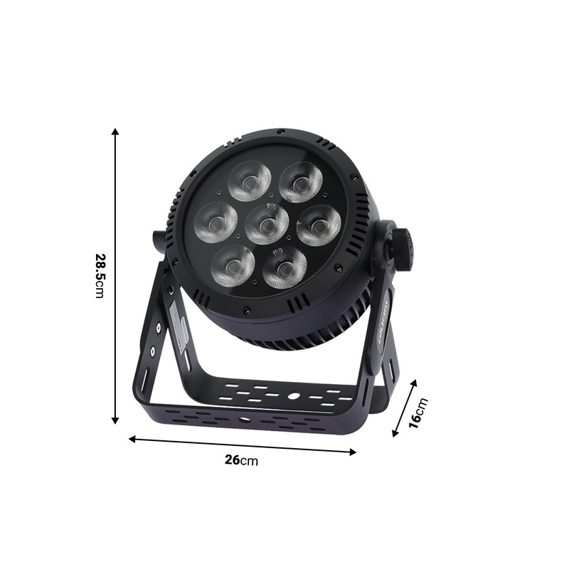 Projecteur PAR LED - 7 x 25W HEX IP65 etanche