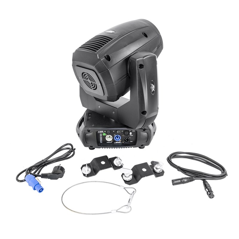 Lyre hybride Beam-Spot-Wash 180W avec DMX et zoom - accessoires