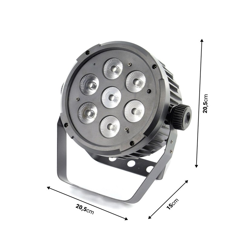 Projecteur PAR à LED - 7 x 10W RGBWA 5-en-1 IR