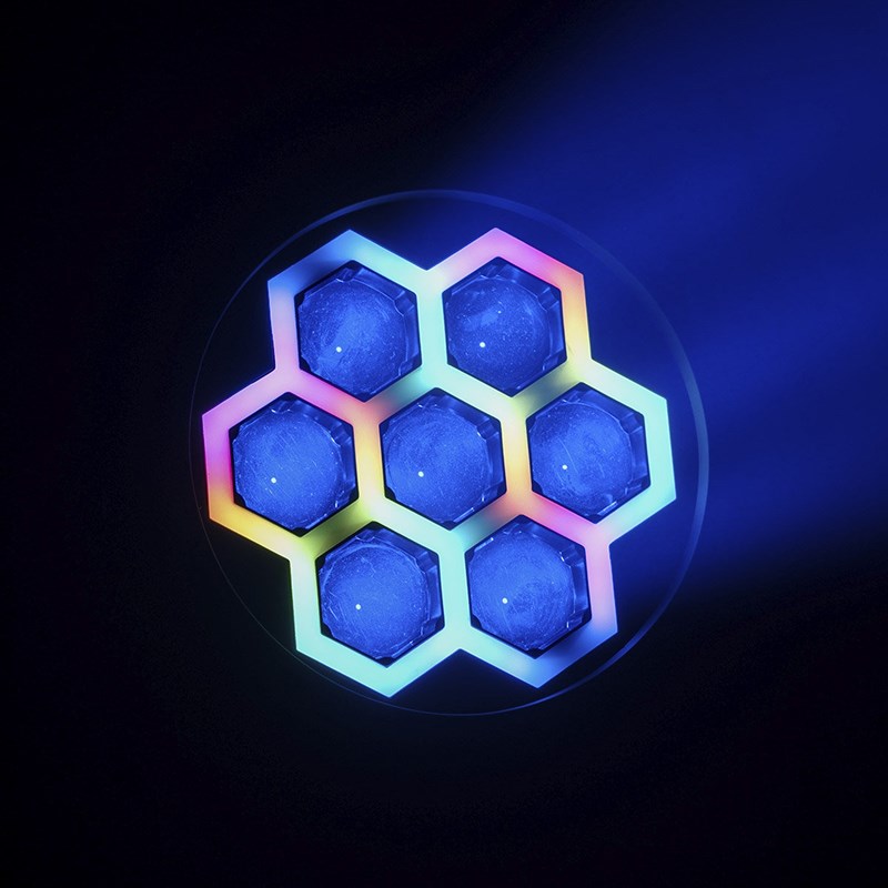 Lyre Wash LED 7x40W RGBW 4-en-1 - Zoom DMX