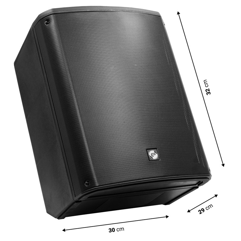 Enceinte amplifiée portable 10" - 150W RMS - BT & DSP - e-Go Max dimensions