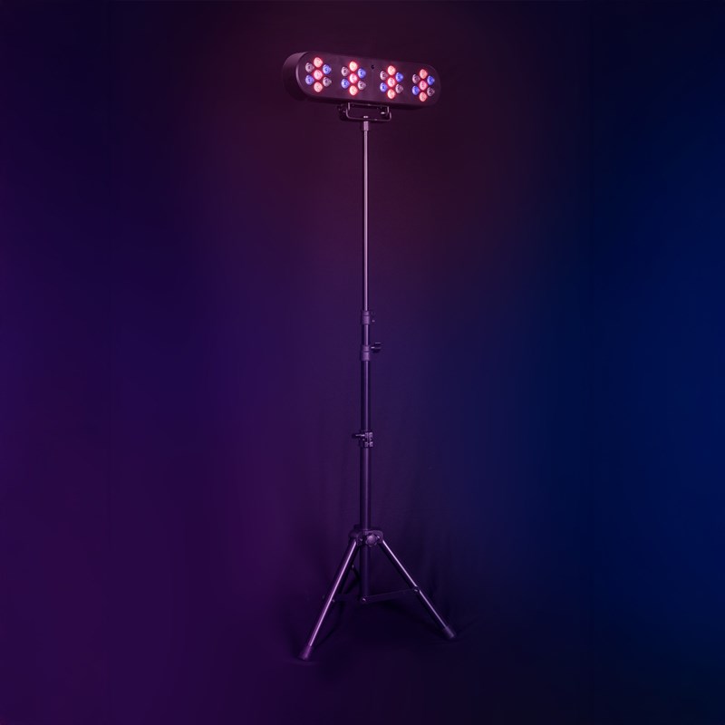 Set jeux de lumière 4x7W avec télécommande + trépied Pied