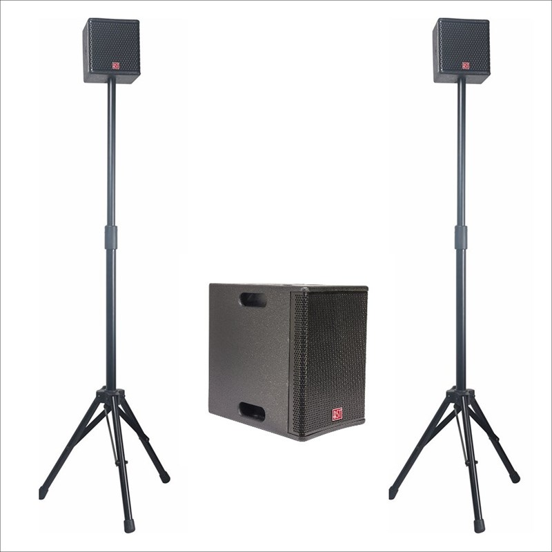 Système amplifié 2.1 - Caisson - 2 Satellites - Trépied