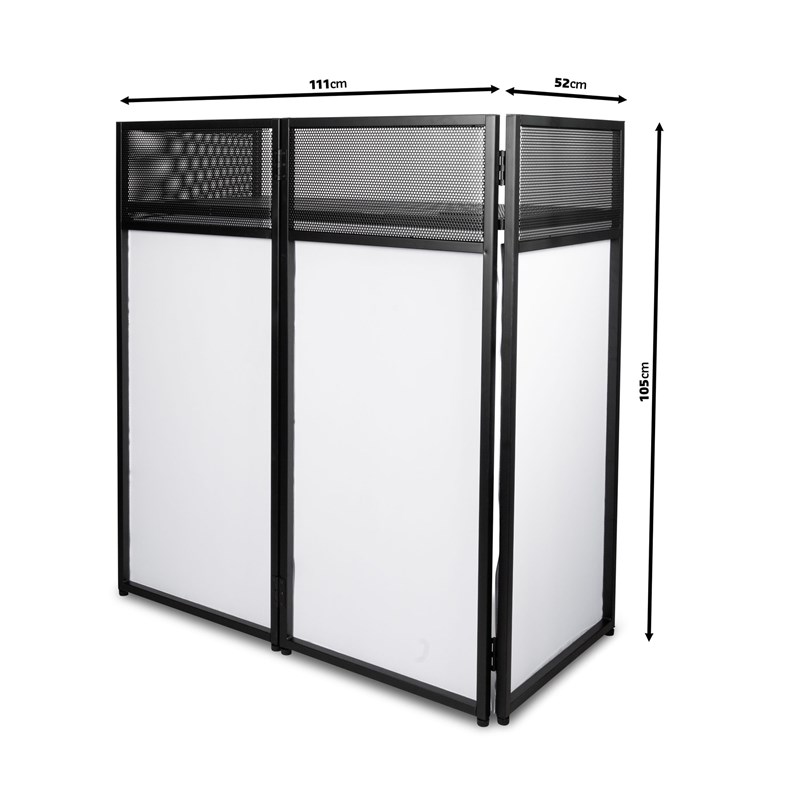 Support DJ pliable avec étagère et panneaux