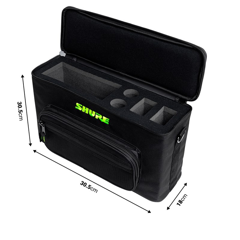 Sacoche en Nylon Rembourré pour 2 Systèmes HF Complets dimensions