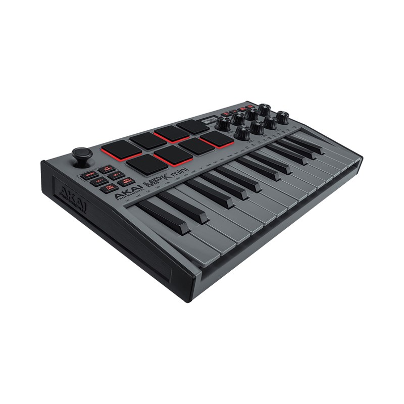 Clavier MIDI USB 25 Mini Notes 8 Pads Écran OLED - Akai KAP MPKMINI3GREY