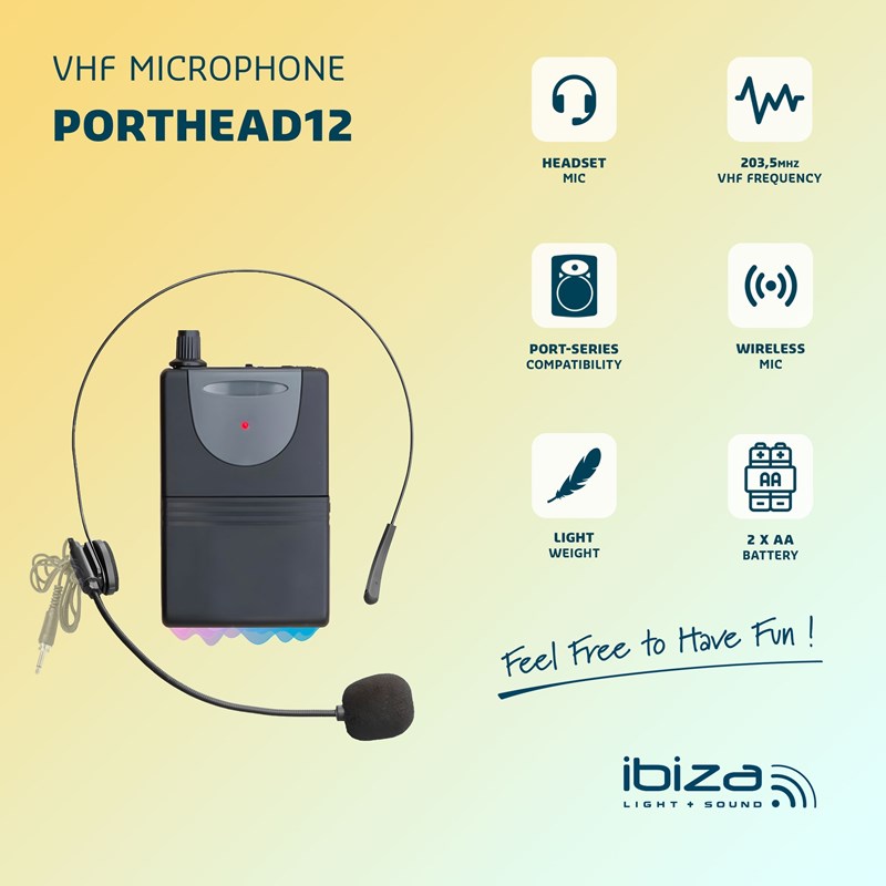 Micro casque VHF sans fil - 203.5MHz sono