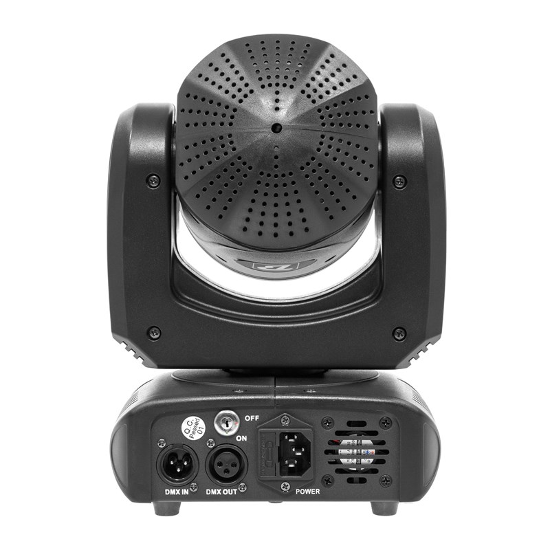 Lyre LED effet tournant – 6x10W + laser vert – DMX - Moving Bee FX-LZR connectiques