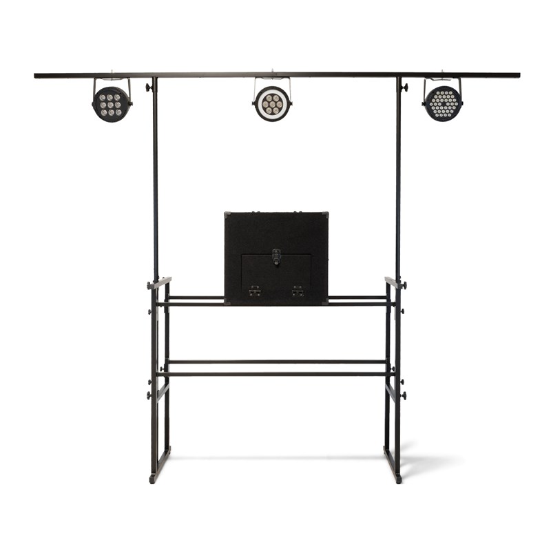 Support DJ mobile avec portique