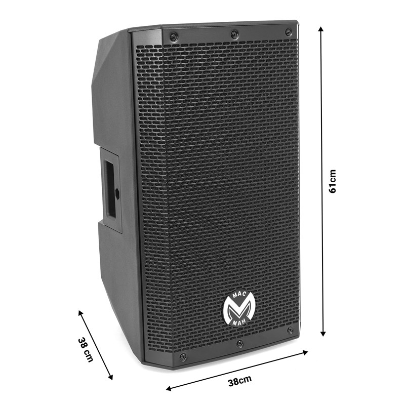 Enceinte amplifiée 10" - 400W RMS - DSP intégré - Mac Mah - AS 110 dimensions