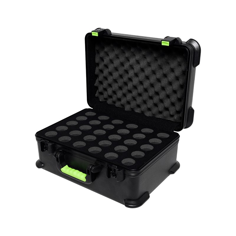 Flight case en Polyéthylène pour 30 Micros intérieur angle