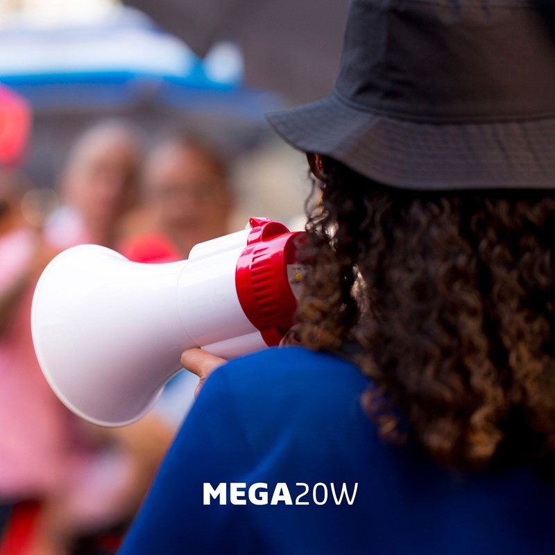 Mégaphone 20W - Sur batterie sécurité