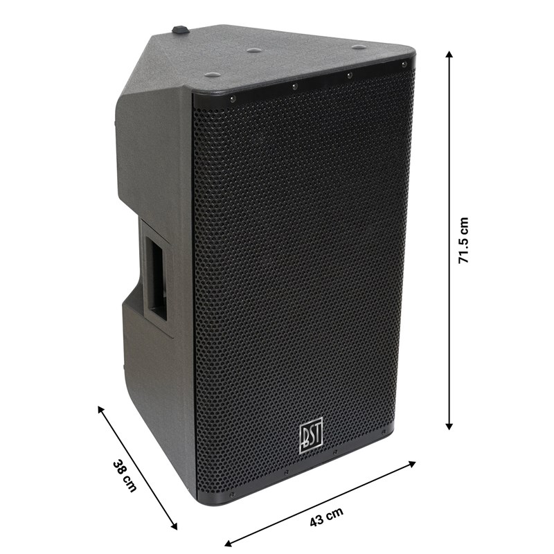 Enceinte active 15" 1000W avec DSP et Bluetooth - PRO15DSP dimensions