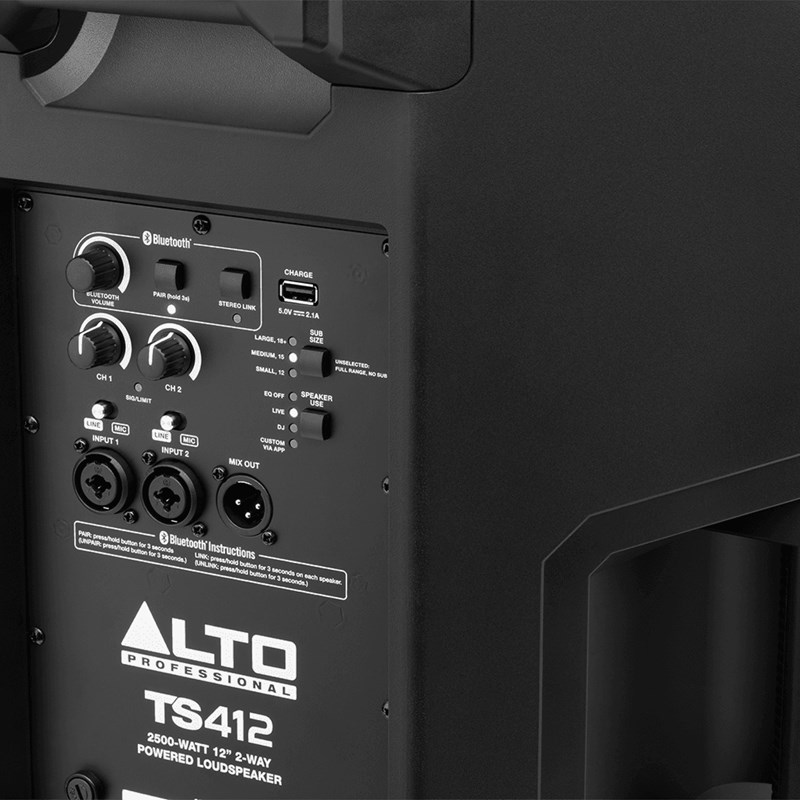 Enceinte Active - 12" 1250W Bluetooth branchement