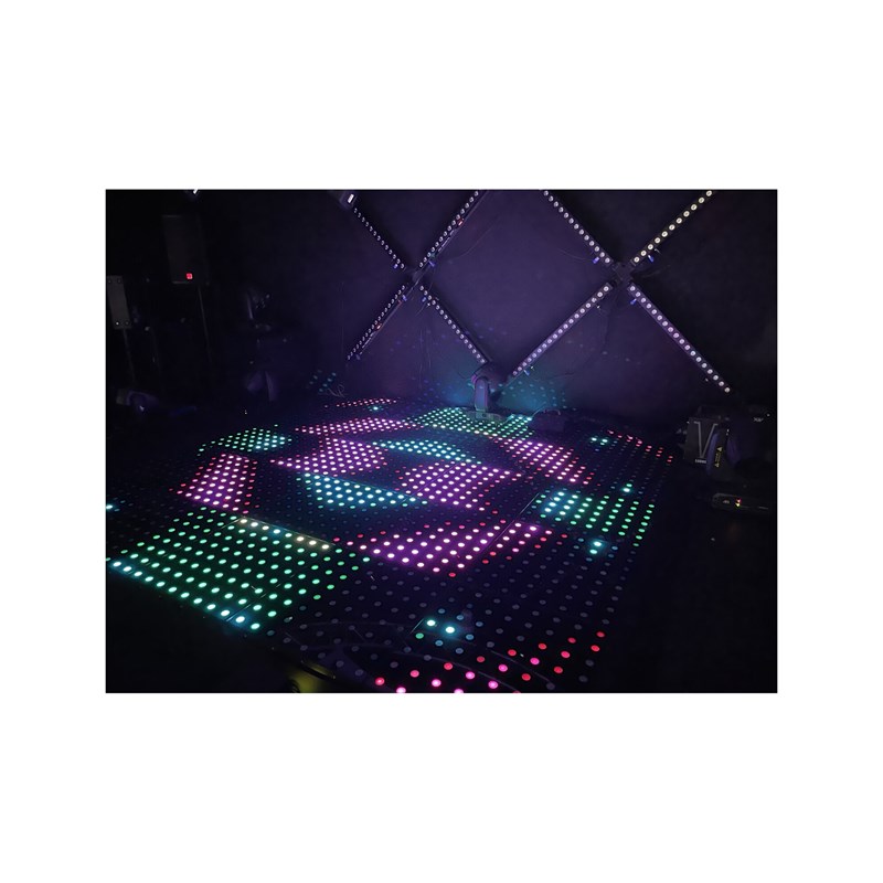 Piste de danse composée de 25 dalles lumineuses - démo