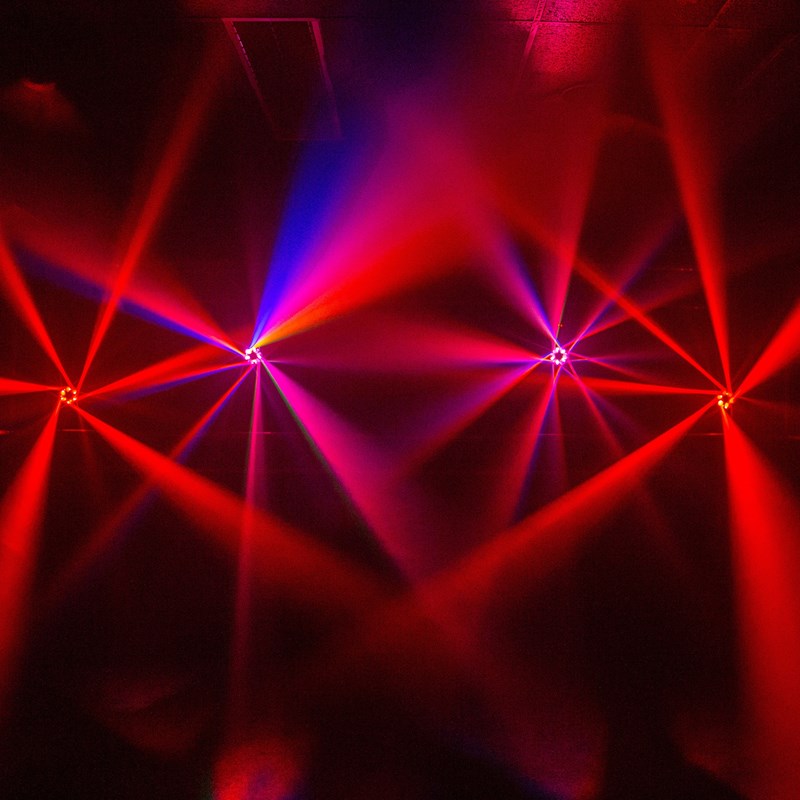 Lyre LED effet tournant – 6x10W + laser vert – DMX - Moving Bee FX-LZR CREE