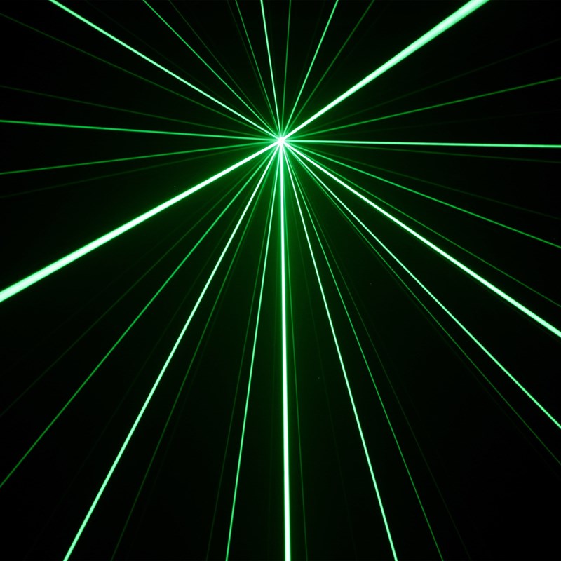 Effet LED rotatif + laser vert multipoint - auto & DMX - BEE-FX LZR green