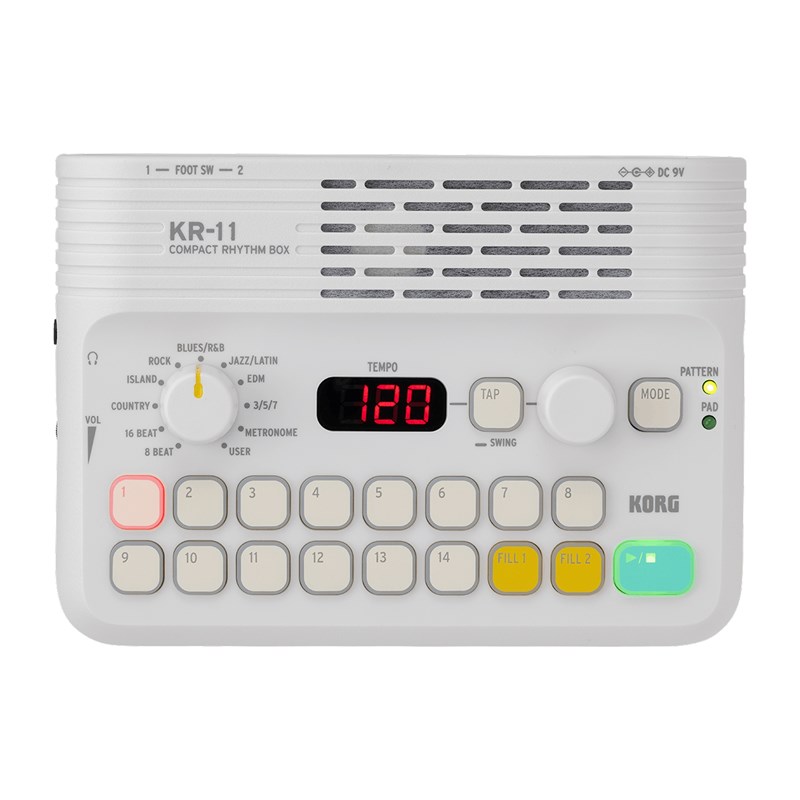 Boîte à rythmes portable - 126 motifs & pads vélocité - KR-11