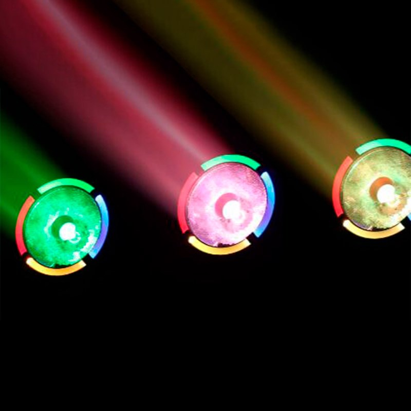 Lyre Beam 60W RGBW 4° avec anneau LED RVB - DMX scène