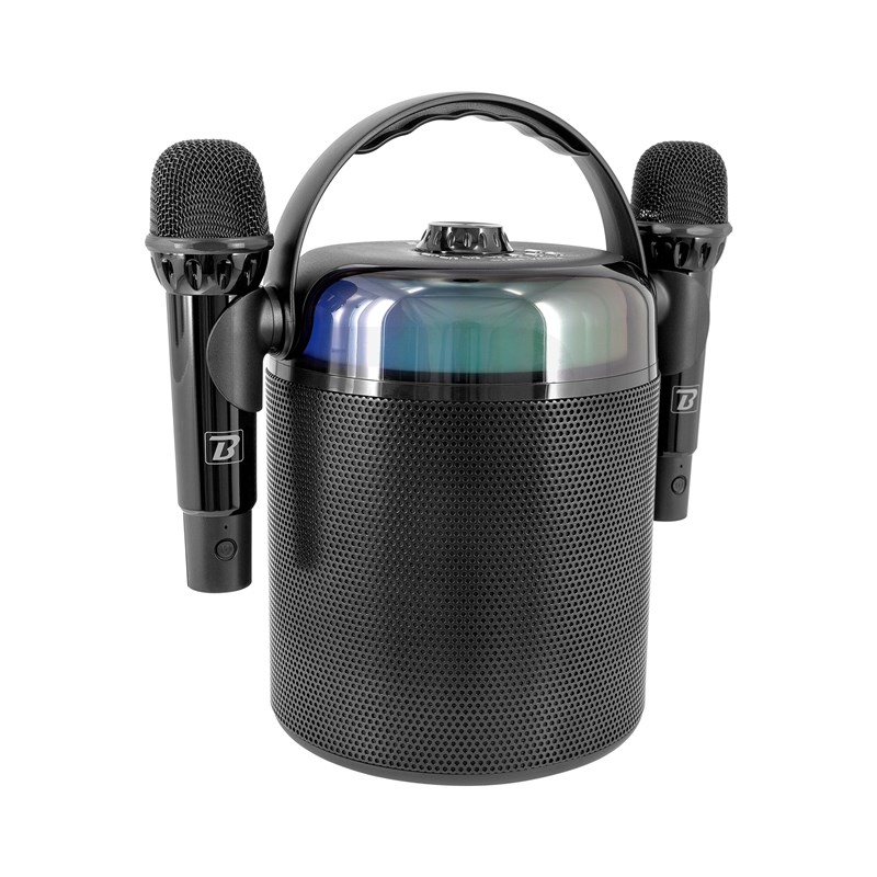 Enceinte karaoké portable Bluetooth à LED - 2 micros microphone