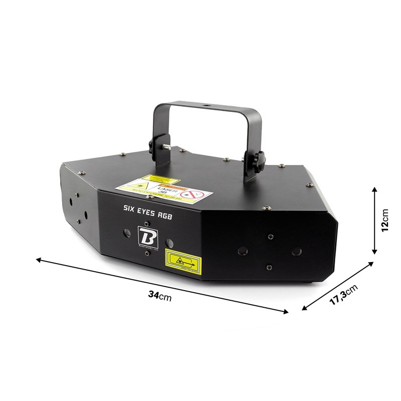 LASER à 6 ouvertures - RGB - Effet rotatifs mode