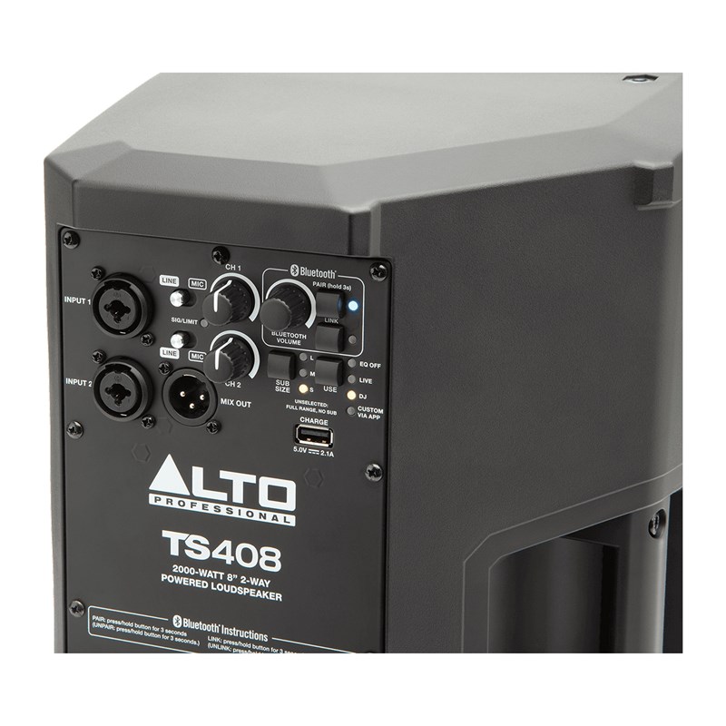 Enceinte Active - 10" 2000W Bluetooth branchement