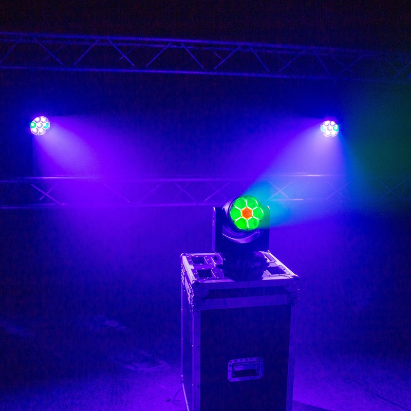 Lyre Wash LED RGBW 7x40W - Zoom - DMX Scène