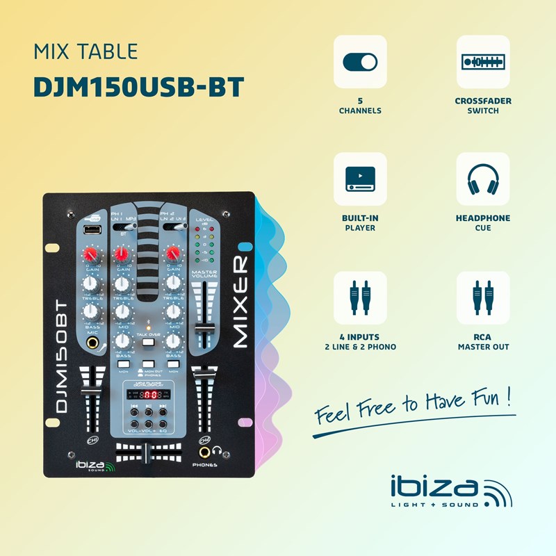 Table de mixage - 2 voies/5 canaux