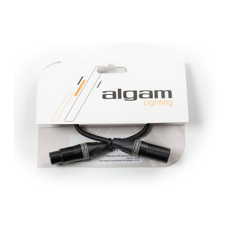 Adaptateur Mâle 3 Points/Femelle 5 Points - 0,3 m DMX
