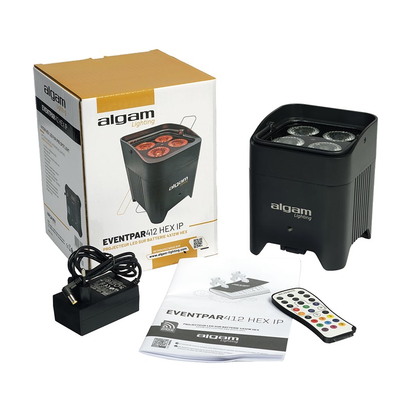 Projecteur PAR LED 4 x 12W sur batterie lumineux