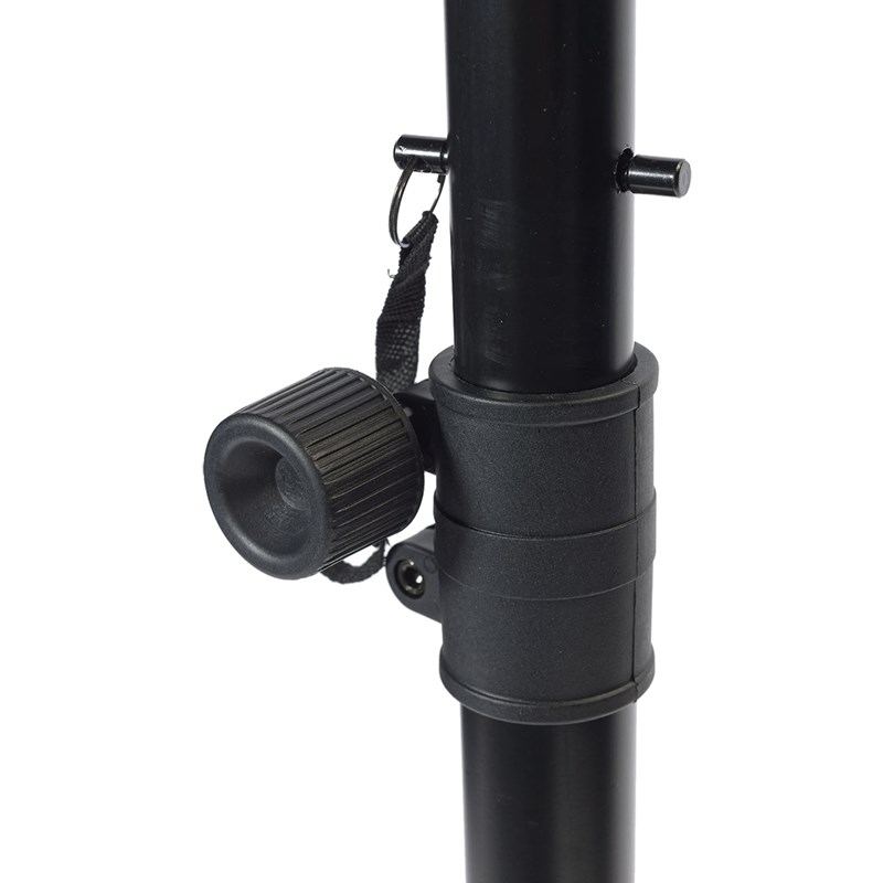 Pied lumière en T - barre 4 points - 130 à 275 cm - molette