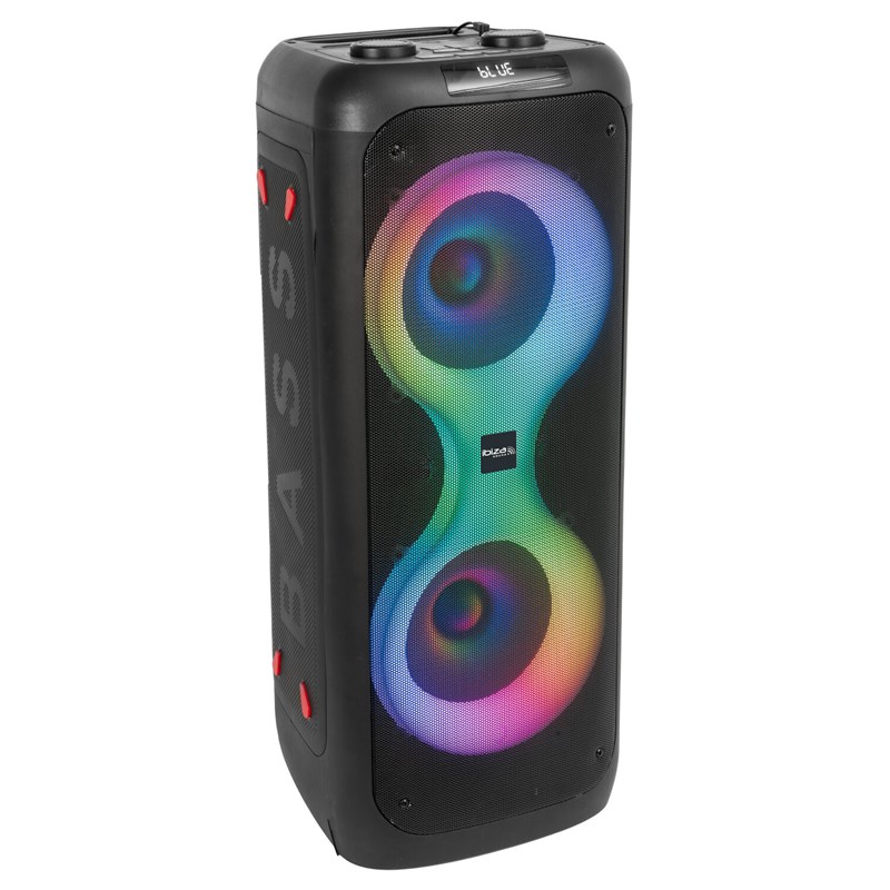 Pack Enceinte Autonome sans fil Bluetooth 700W USB SD TWS Ibiza Sound COLUMBA700 - Boule Disco RGB L
