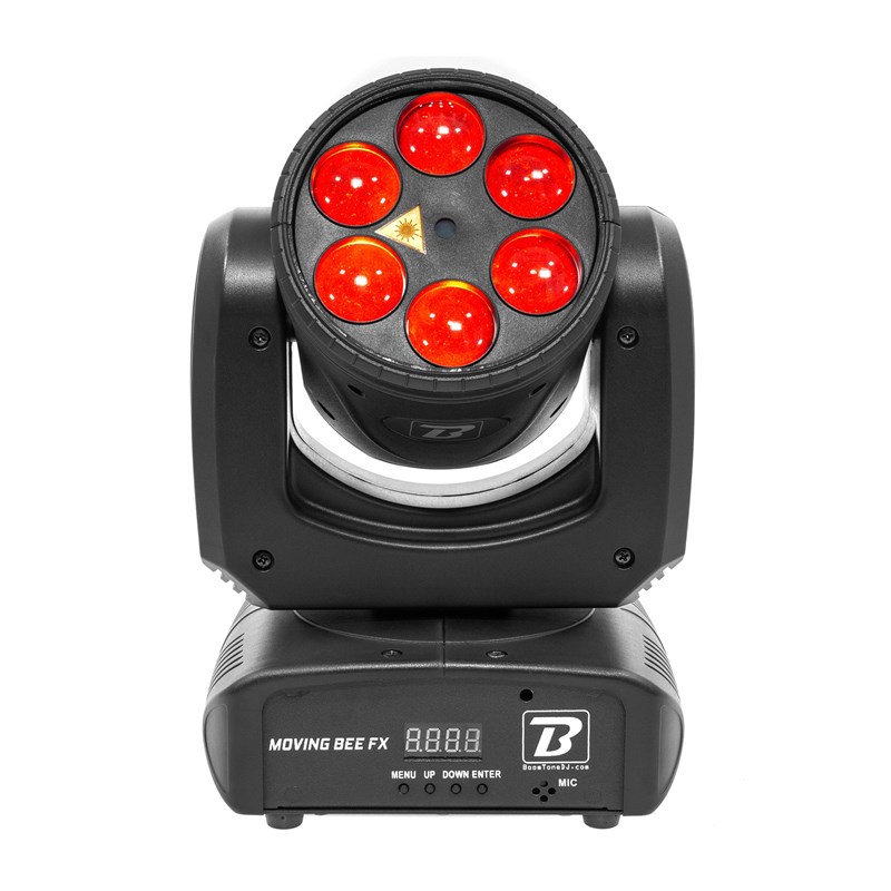 Lyre LED effet tournant – 6x10W + laser vert – DMX - Moving Bee FX-LZR boomtone DJ