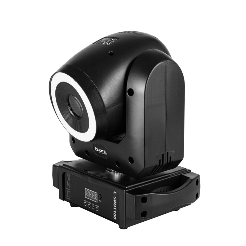 Lyre spot 100W avec anneau LED RVB - Gobo