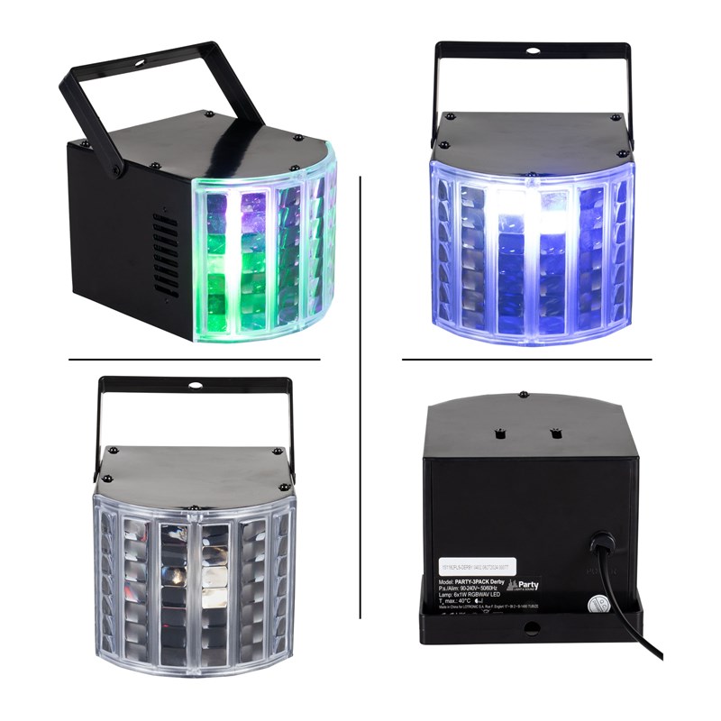 Pack 3 effets lumineux LED - Astro, Derby & Stroboscope projecteur
