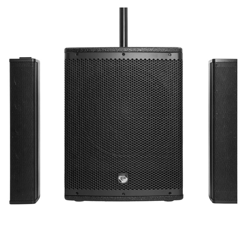 Système sono colonne 2.1 - 1600W - caisson 12" & BT - Elokance - e-Slim 212 éléments