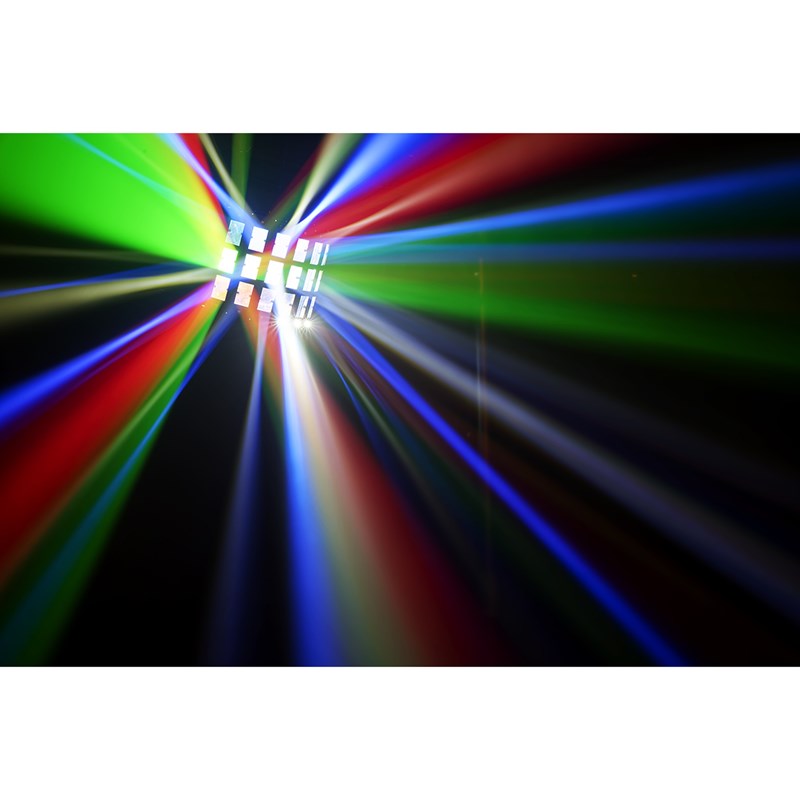 Effet LED 2-en-1 derby + strobe - 4x3W RGBW - DMX