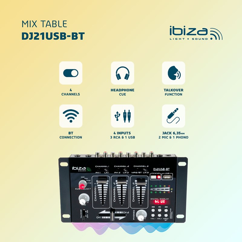 Table de mixage 4 voies - USB