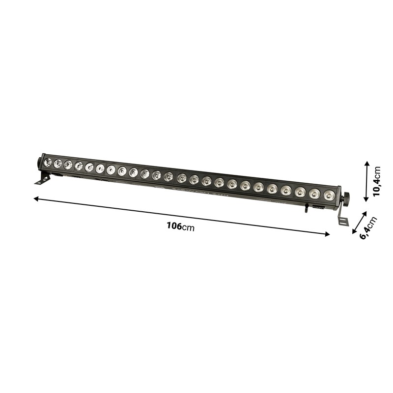 Barre Wash LED - 24 x 4W RGBW scène