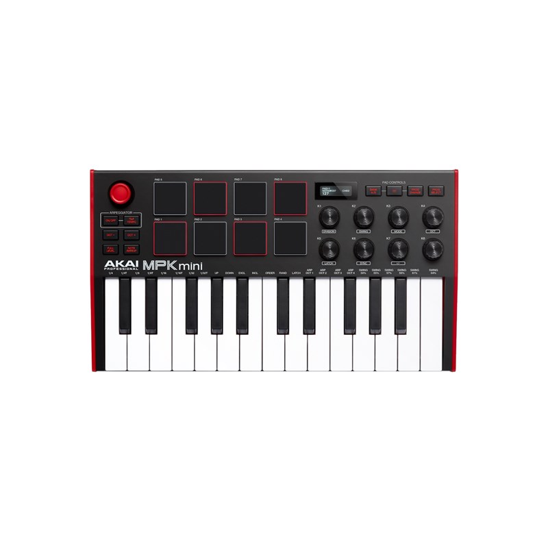 Clavier MIDI USB 25 - Mini Notes 8 Pads Écran OLED - touches