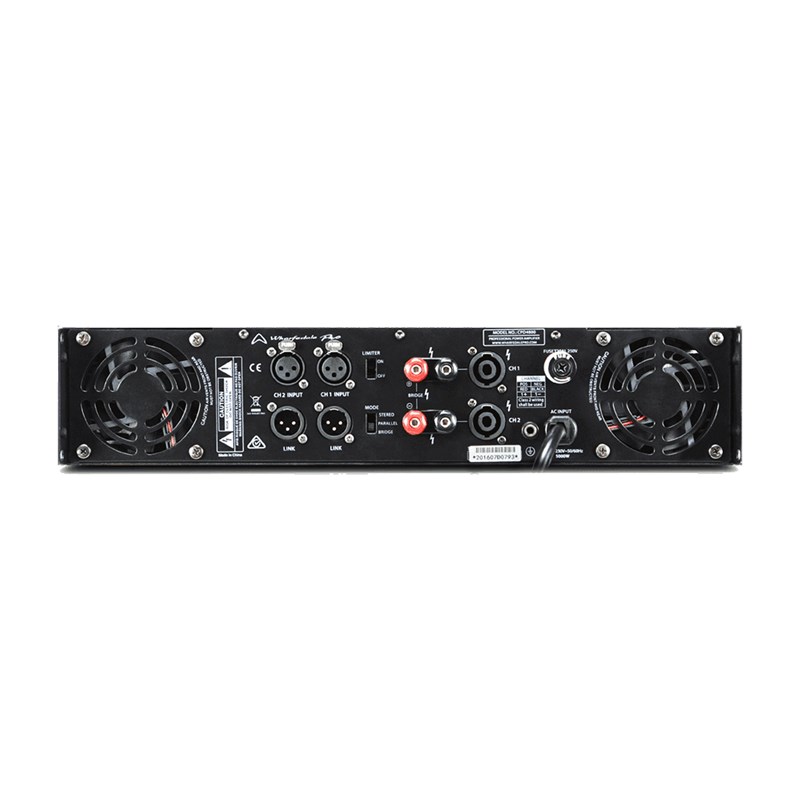 Ampli de puissance professionnel 2 x 1000W RMS/8 ohms - arrière